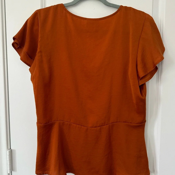 Liz Claiborne Terracotta Button-Down Blouse - Picture 3 of 3
